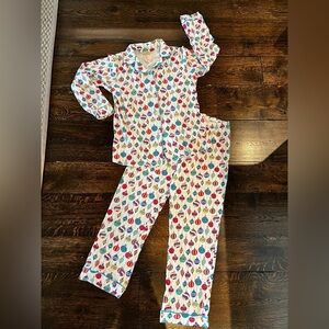 Bedhead Pajama Set, Women’s Large, EUC, Holiday Christmas Ornament design